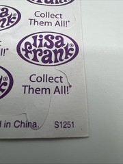 Vintage Lisa Frank Sticker Sheet NEW Unused S1251 Vibrant Retro Dolphin Surfer