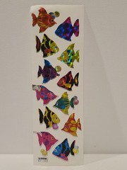 Vintage Stickers Prism Fish Shiny Sparkles New VTG Sheet