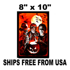 SCARY HALLOWEEN STICKER OR FRIDGE MAGNET SKULLS GHOST BLACK CAT VAMPIRE PUMPKIN