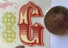 STARBURST CUTE Rub-On(3”x 6”)MME Girl•Flowers•Monogram•Darling•Teen •Garden•