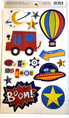 Fancy Pants To The Moon Chipboard Stickers Space Robot Alien Rocket 2 Sheet 2010