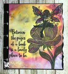 New FAIRY HUGS clear Cling Rubber Stamp Smart FAIRY ALINA reading a book