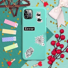 100 Black Vinyl Stickers – Perfect for Journals, Laptops & Water Bottles