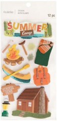 SUMMER CAMP LOT OF 3 Recollections Stickers NEW! 668517 fire canoe lodge backpac
