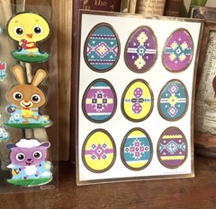 Pair of Vintage Easter Sticker Sheets Razzle Dazzle 1986 AGC