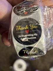 Thank You For Supporting My Small Business Stickers, 2 Rolls Of 500. New.Sealed