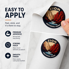 Zion National Park Sticker Waterproof Vinyl Decal 3″ Laptop Bottle