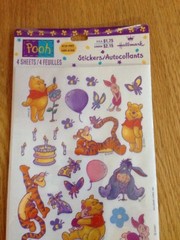 Vintage Hallmark Winnie the Pooh Tigger Eeyore Piglet Birthday Sticker – NIP!