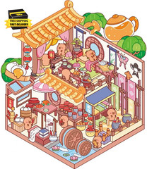 DIY 3D House Sticker Book for Teens & Adults – 4 Reusable Waterproof Therapy Sce