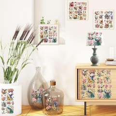 Insect Birds Rub on Transfer for Crafts: 16 Pcs Cute Animals