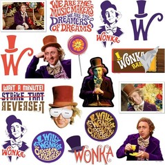 WILLY WONKA AND THE CHOCOLATE FACTORY VARIETY DIE CUT VINYL 50 CT STICKER PACK