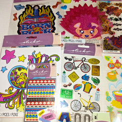 VTG Sticko EK Success Stickers Glitter Party Biking Park Rock Craft Lot of 10