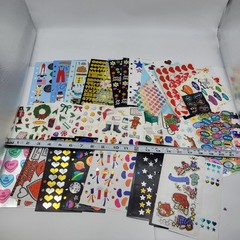 Huge collection of sticker sheets some used mixed themes scrapbook craft