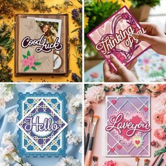 Metal Die Cuts for Scrapbooking & Card Making – Blessing Words Stencil Set