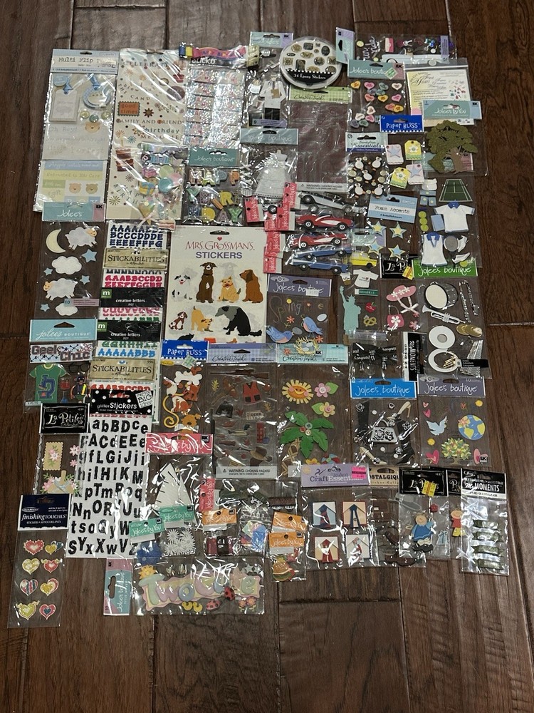 Lot Of 58 Jolee’s Boutique Scrapbooking Stickers Birthday Baby Wedding Animal