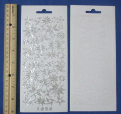 #50 Lot-12 Starform Gold Silver White Sheets Stickers Cards Scrapbook Crafts