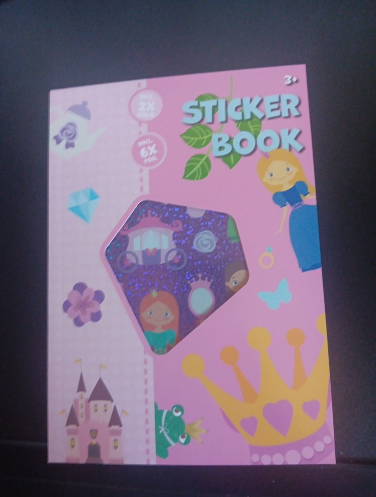 STICKERBOOK FOR KIDS 18 SHEETS A5 PRINCESS (A)