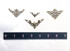 86 PCS Vintage Metal Book Corner Protectors for Scrapbooking Albums filigree lot