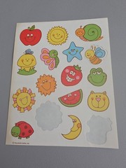 VTG Hallmark Sticker Sheets Lot Of 6 Colorful Strawberry Snail Sunshine Flowers