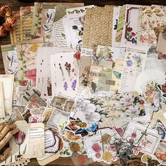 260 Pieces Vintage Scrapbook Supplies Pack, Decorative Nature Retro Paper Sticke