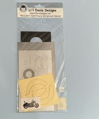 Lil Davis Design Laser Art Die Cuts Motorcycle Junk Journal Cards Scrapbooking