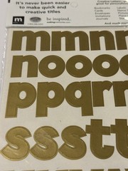Making Memories Chunky 1 1/4″ Creative Letters Gold 23072 Alphabet Scrapbook NEW