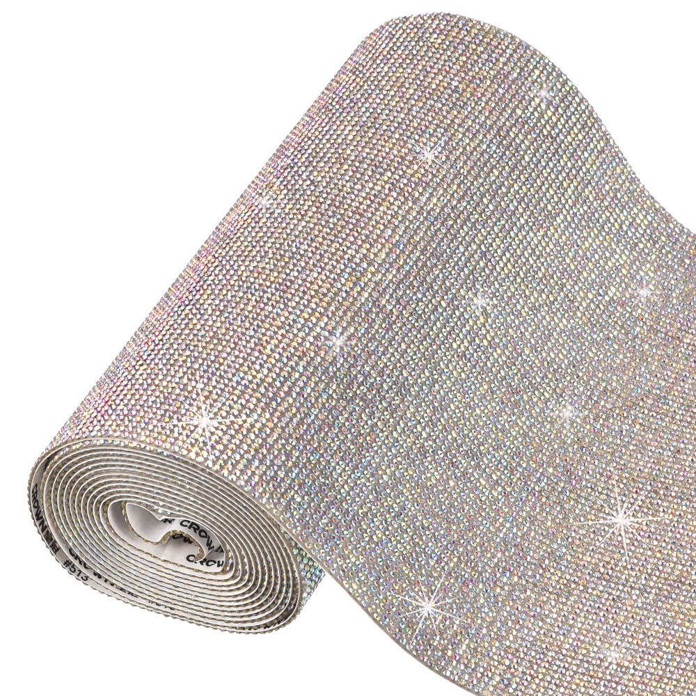 Bling Rhinestone Sheet Self-Adhesive Sticker 7.87 Inch x 4.92 FT Colorful