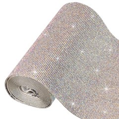 Bling Rhinestone Sheet Self-Adhesive Sticker 7.87 Inch x 4.92 FT Colorful