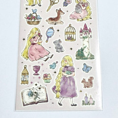 Japanese Fairy Tale Girl Sticker Sheet Kawaii Illustration Made in Japan