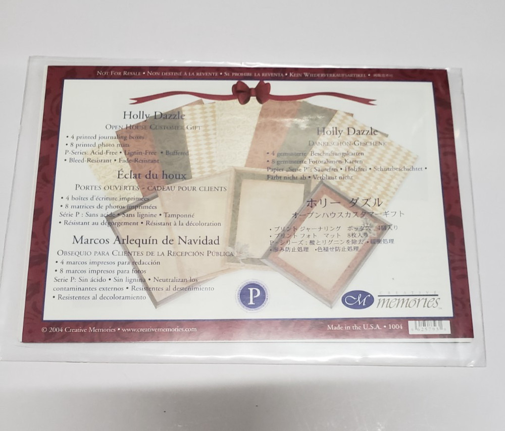 Creative Memories Holly Dazzle Journaling Boxes & Photo Mats New