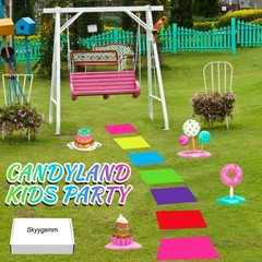 Colorful PVC Floor Stickers Candy Donut Theme Land Runway Rug Hallway Runner …