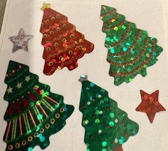Hambly Prismatic Christmas Tree Stickers NIP