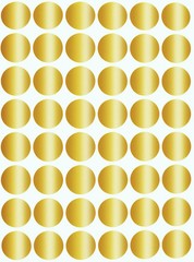 METALIC GOLD Color Coding Dot Sticker Sizes 17MM-50MM (5/8″ – 2 «) 25 Sheets