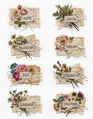Floral Shabby Embellishments Junk Journal Scrapbook USA PICK A Set