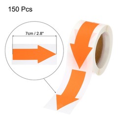 Sticker Labels 150 Count/Roll 1.2×2.8 Inch Fluorescent Rose Red Arrow Shape Sign