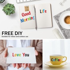 Colorful 1 Inch Vinyl Alphabet Stickers – Perfect for Indoor & Outdoor Projects