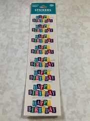 FMI FRANCES MEYER STICKERS 4 SHTS BALLOONS MULTI-COLORED LETTERS HAPPY BIRTHDAY