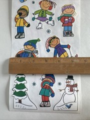 Me & My Big Ideas Winter Kids Sticker ROLL Scrapbook Stickers Snowman Snow Ski