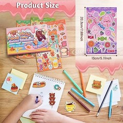 Scented Stickers for Kids – 1500+ Scratch & Sniff Food Theme, 72 Sheets, Classro