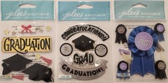 Lot Of 8 JOLEE’S BOUTIQUE K&COMPANY Dimensional Scrapbooking Stickers GRADUATION
