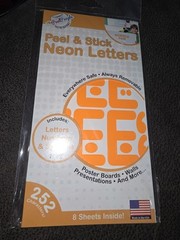 The Peel People PEEL & STICK NEON LETTERS 252pcs – NEON ORANGE