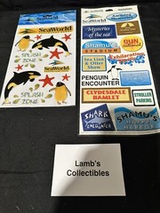 Creative Imaginations Seaworld Adventure Parks Epoxy Sticker Set two packs