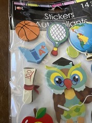Sealed Jot Pop-Up Stickers 14 Pieces Autocollants School Sports Learning