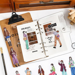 120Pcs Scrapbook Stickers Character Handbook Scrapbooking Junk Journal Crafts Em