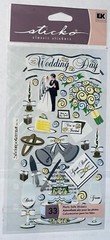 Sticko WEDDING DAY BRIDE Groom Cake Flower Ring Gift Marriage Scrapbook Stickers