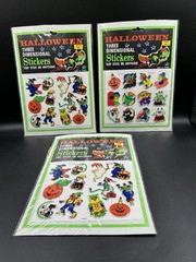 Vintage Halloween Three Dimensional Stickers 3 Pack New Sealed Taiwan