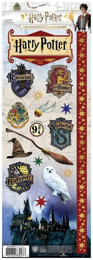 Scrapbooking Stickers Cardstock PH 13″ Harry Potter Hogwarts Owl Broom Crests