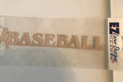2 new Large EZ laser designs 9.5″ die cut title scrapbook BASEBALL~LITTLE LEAGUE