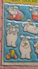 Vintage Stickers Puffy Stickers Gibson Easter Bunny Googly Eyes 1 Sheet New Pack