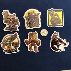 Guardians Of The Galaxy Lot Of 6 Stickers. – New